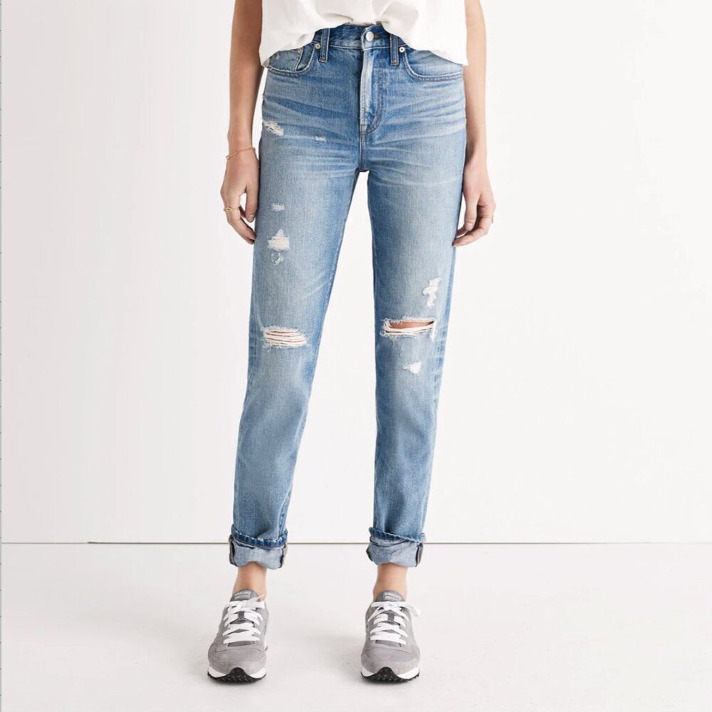 Madewell Perfect Vintage High Rise Distressed Edition Jeans Chet Wash size 26